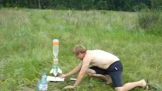 Водяная ракета ( water rocket ) полет в реку