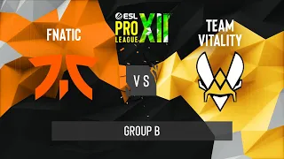 CS:GO - Team Vitality vs. Fnatic [Dust2] Map 2 - ESL Pro League Season 12 - Group B - EU