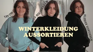 DECLUTTER WITH ME | Wintersachen aussortieren + try on 🧺👕💙 Minimalismus 🌿