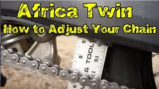 Honda Africa Twin ~ How to Adjust Your Chain !  ~ CRF1000L