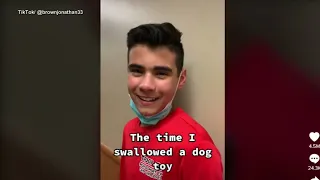 Teen swallows dog toy and can't stop squeaking!