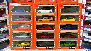 Unboxing 15 BBURAGO Diecast Cars | Welly Model Cars and SUV | 4K | Jan and Toys