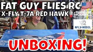 X-FLY T-7A 80MM RED HAWK UNBOXING by Fat Guy Flies RC