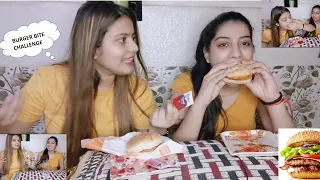 She Eats Like A Devil || Burger Bite Challenge || Shaijal khanna Vlog