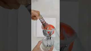 Bottle to Canvas Paint Pour