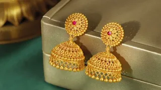 Gold jhumka earrings designs for weddings factions #goldjewelry #Latestgoldjhumkadesigns♥ 👌🥰