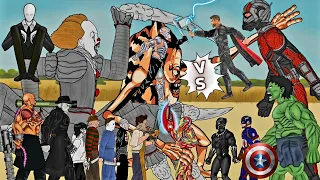 Team Iron-Man vs Team Jason Voorhees, Pin Head, Tyrant, Nemisis, Slender-Man, Gorefield, Pennyvise.