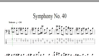 Symphony No. 40 - Wolfgang Amadeus Mozart (classical bass tab)