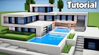 2020 Minecraft How To Get A Modern Mansion With Command Blocks