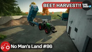 Sugar Beet Harvest & Sowing Barley - No Man's Land #96 FS22 Timelapse