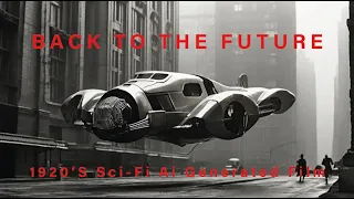 Back to the Future BUT as a 1920s sci-fi film (Ai Generated)