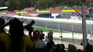 F1 2012 Belgium Grand Prix - Start of the race and crash