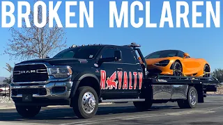 Rescuing A BROKEN MCLAREN 720S With the Royalty Exotic Cars Tow Truck | Towing Exotic Cars