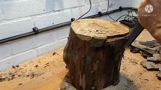 woodturning ebonised walnut vase