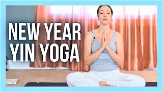 1 hour NEW YEAR Intention Setting Yin Yoga & Affirmations - NO PROPS YIN