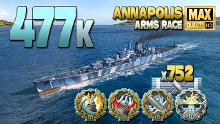Cruiser Annapolis: Huge 477k in Arms race - World of Warships