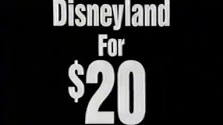 1991 Disneyland "$20 for Locals" TV Commercial
