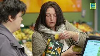 Ingrid Kühne | Edeka Lurvink  Ingrid Kühne und die Chipsgramm