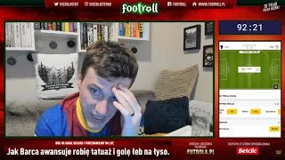 Footroll reakcje na Barcelona PSG 1:1