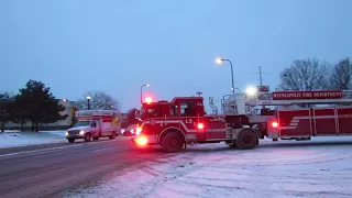 Minneapolis Fire - Fire Station 7 Responding - 12/29/17