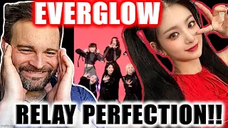 Reacting to EVERGLOW (에버글로우) - FIRST (RELAY DANCE!) | 2ND WIN CELEBRATION!! 🥳🏆