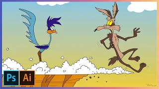 Desenhando Coyote e Road Runner