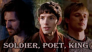 gwaine, merlin, arthur | soldier, poet, king