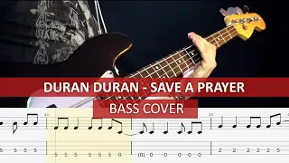 Duran Duran - Save a prayer / bass cover / playalong with TAB