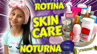 ROTINA DE SKIN CARE NOTURNA. ROTINA DE CUIDADOS COM A PELE | Dudinha Show