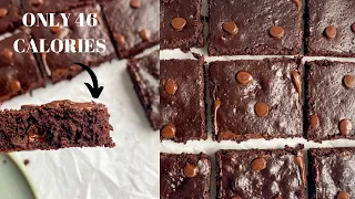 46 CALORIE FUDGY BROWNIES |UNDER 50 CALORIES | HOW TO MAKE LOW CALORIE BROWNIES