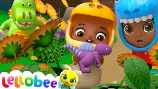 Dino Dance with Baby Izzy! | Lellobee Song for Children - Kids Karaoke