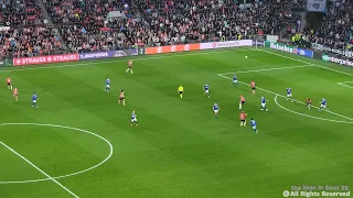 Leicester fans inside PSV stadium home end sing loud after progress into the semi-finals of UECL