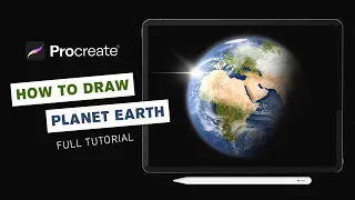 How to draw Planet Earth 🌍 Procreate Full Tutorial