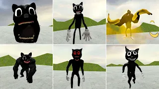 ALL CARTOON CAT in Garry's mod jumcare 3d sanic clones meme!