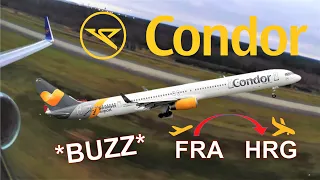 ✈︎ CONDOR ✈︎ Boeing 757-300 Take-off *ROAAR* from Frankfurt for Egypt