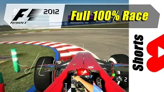 F1 2012 (PS3) - Driving Full 100% Race - Wheelcam #Shorts