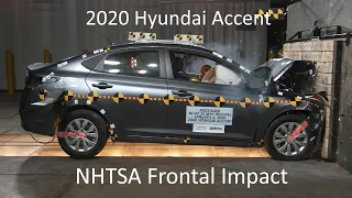 2020-2022 Hyundai Accent NHTSA Full-Overlap Frontal Crash Test