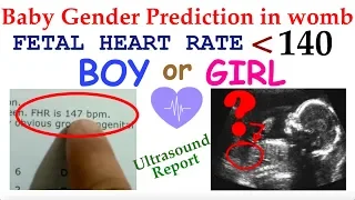 Baby Boy or girl in womb gender prediction by Heartbeat ultrasound report by Fetal Heart Rate FHR