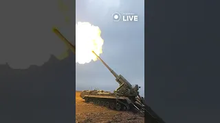 🔥Вогонь з 203 мм САУ 2С7 "Піон"