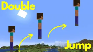 How to double jump on Minecraft PE/Bedrock With only 2 Commands!