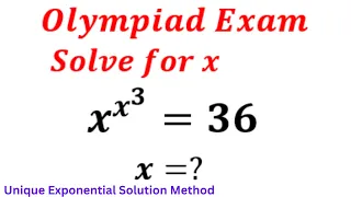 Beautiful Olympiad Mathematics Question | Exponential Equation