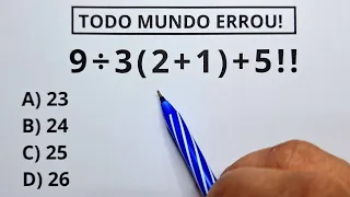 9 ÷ 3(2 + 1) + 5!! =❓️