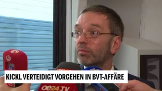 Innenminister Kickl verteidigt Vorgehen in BVT-Affäre