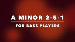 Jazz BASS Backing Track - Medium Swing 2-5-1 (Am)