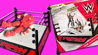 WWE RAW Breakable Ring Superstar Playset Toy Unboxing & Review 2018