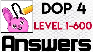 DOP 4 Draw One Part All Levels 1-600 Answers - DOP 4 LEVEL 1-600 WALKTHROUGH SOLUTIONS