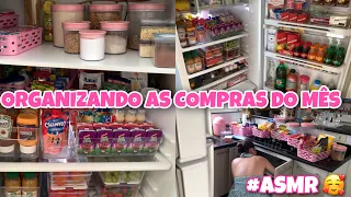 ORGANIZANDO GELADEIRA E ARMÁRIOS | FICOU LINDO TUDO ROSA | ASMR DE ORGANIZAÇÃO ❤️