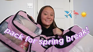 pack with me for spring break!!