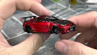 FirstLook Ignition Model RESIN LB-Works Nissan GT-R R35 type 2 Red w VR38 & DIECAST PANDEM R35 GT-R