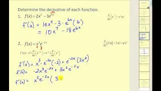 Derivatives of Exponential Functions with Base e